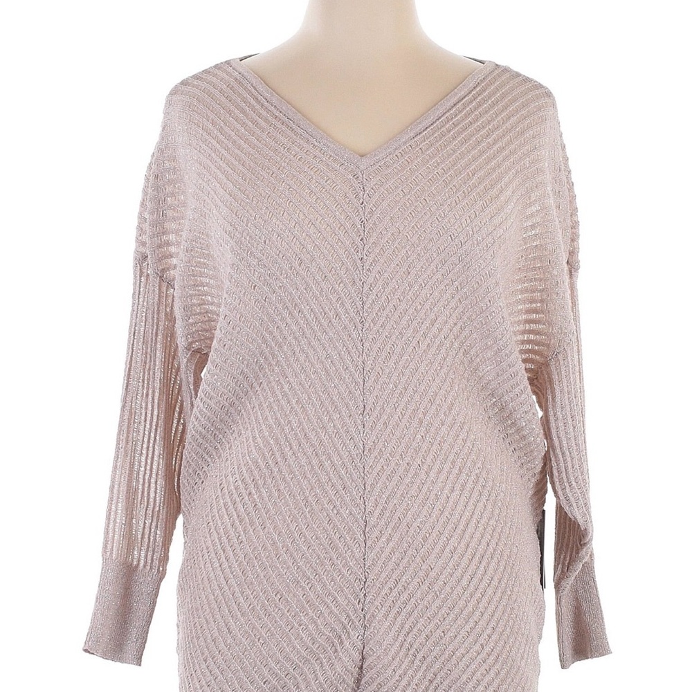 Sheer metallic sweater